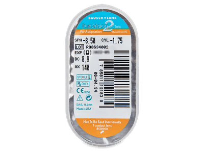 PureVision 2 for Astigmatism (3 leče) - Predogled blister embalaže