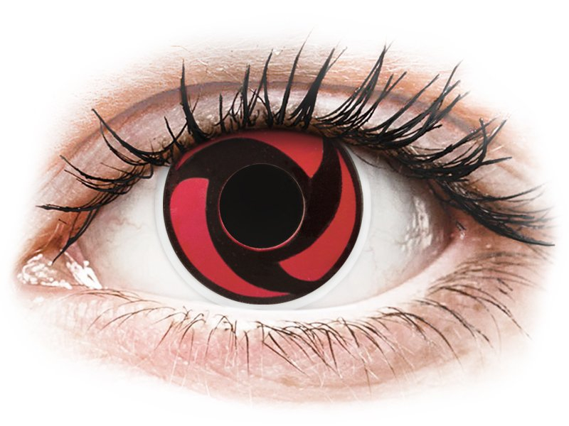 ColourVUE Crazy Lens - Mangekyu - brez dioptrije (2 leči) - Barvne kontaktne leče