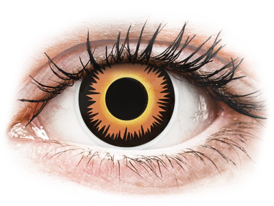 ColourVUE Crazy Lens - Orange Werewolf - brez dioptrije (2 leči) - Barvne kontaktne leče