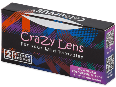 ColourVUE Crazy Lens - White Zombie - z dioptrijo (2 leči) - Barvne kontaktne leče