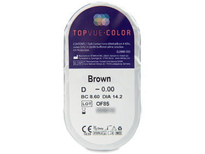 TopVue Color - Brown - brez dioptrije (2 leči) - Predogled blister embalaže