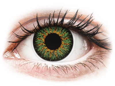 ColourVUE Glamour Green - z dioptrijo (2 leči) - Barvne kontaktne leče