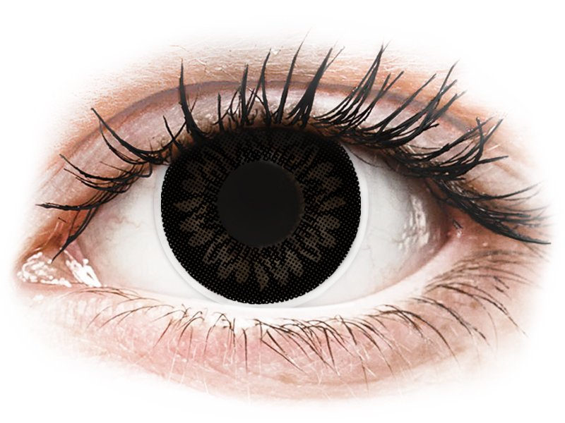 ColourVUE BigEyes Dolly Black - z dioptrijo (2 leči) - Barvne kontaktne leče