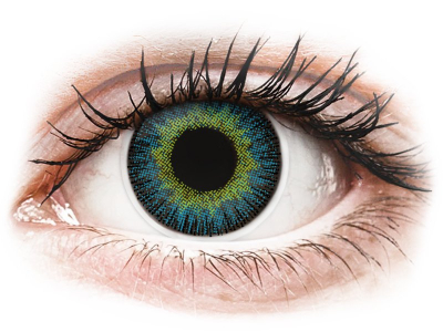 ColourVUE Fusion Yellow Blue - z dioptrijo (2 leči) - Barvne kontaktne leče