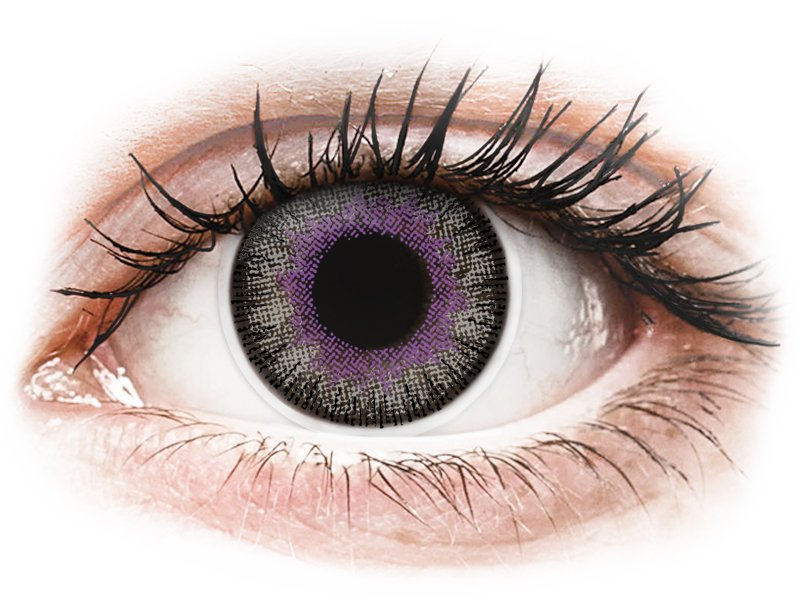 ColourVUE Fusion Violet Gray - brez dioptrije (2 leči) - Barvne kontaktne leče