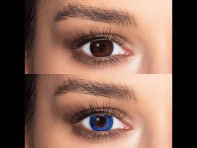 FreshLook Colors Sapphire Blue - z dioptrijo (2 leči)