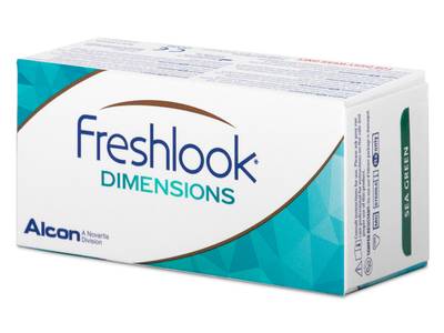 FreshLook Dimensions Carribean Aqua - z dioptrijo (6 leč)