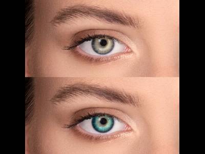 FreshLook Dimensions Carribean Aqua - z dioptrijo (6 leč)
