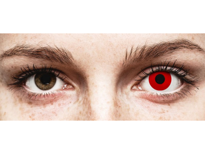 ColourVUE Crazy Lens - Red Devil - dnevne leče brez dioptrije (2 leči)
