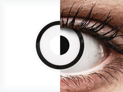 ColourVUE Crazy Lens - White Zombie - dnevne leče brez dioptrije (2 leči)