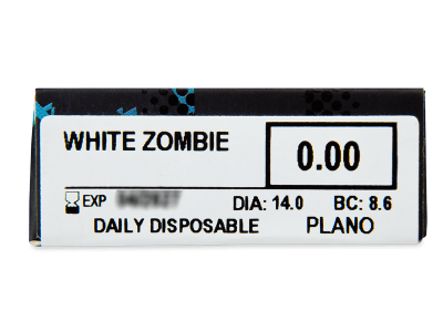 ColourVUE Crazy Lens - White Zombie - dnevne leče brez dioptrije (2 leči) - Predogled lastnosti