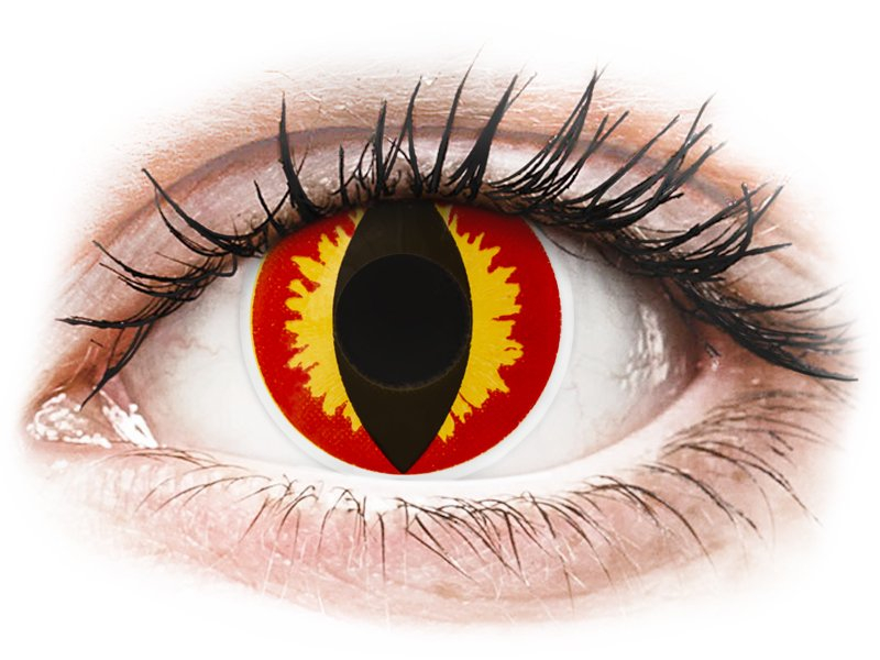 ColourVUE Crazy Lens - Dragon Eyes - dnevne leče brez dioptrije (2 leči) - Barvne kontaktne leče