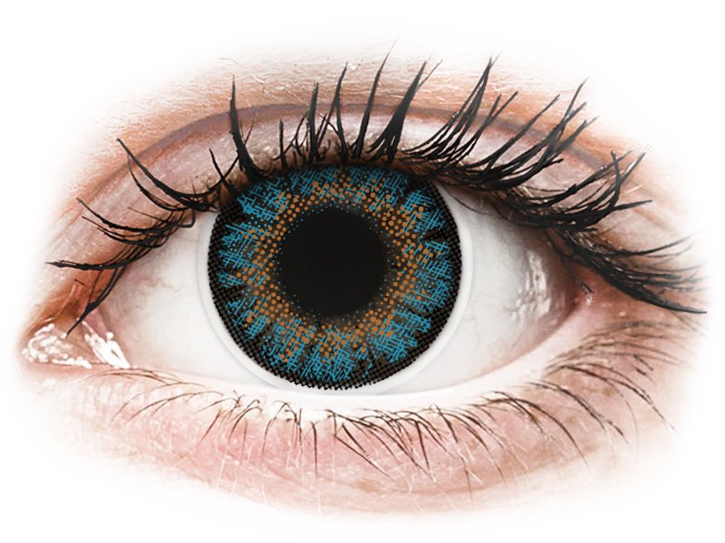 ColourVue One Day TruBlends Blue - z dioptrijo (10 leč) - Barvne kontaktne leče