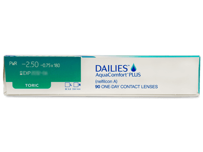 Dailies AquaComfort Plus Toric (90 leč) - Predogled lastnosti