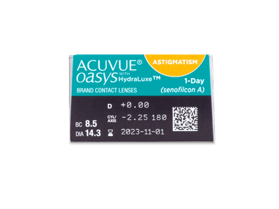 Acuvue Oasys 1-Day with HydraLuxe for Astigmatism (30 leč) - Predogled lastnosti