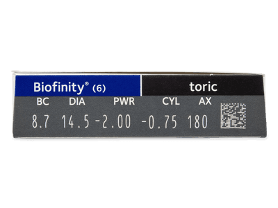 Biofinity Toric (6 leč) - Predogled lastnosti