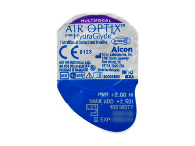 Air Optix plus HydraGlyde Multifocal (3 leče) - Predogled blister embalaže