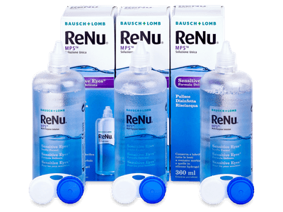 Tekočina ReNu MPS Sensitive Eyes 3 x 360 ml - Starejši dizajn