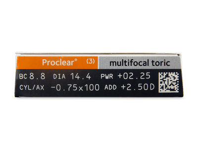Proclear Multifocal Toric (3 leče) - Predogled lastnosti