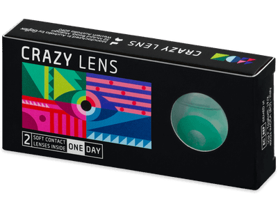 CRAZY LENS - Emerald Green - dnevne leče brez dioptrije (2 leči)