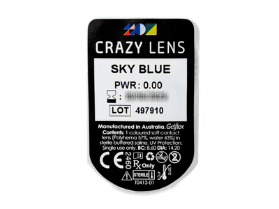 CRAZY LENS - Sky Blue - dnevne leče brez dioptrije (2 leči) - Predogled blister embalaže