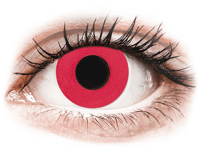 CRAZY LENS - Solid Red - dnevne leče z dioptrijo