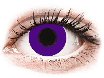 CRAZY LENS - Solid Violet - dnevne leče brez dioptrije (2 leči)