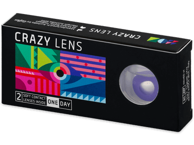 CRAZY LENS - Solid Violet - dnevne leče brez dioptrije (2 leči)