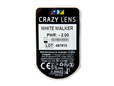 CRAZY LENS - White Walker - dnevne leče z dioptrijo (2 leči) - Predogled blister embalaže