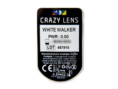 CRAZY LENS - White Walker - dnevne leče brez dioptrije (2 leči) - Predogled blister embalaže