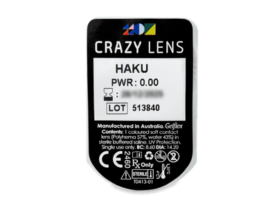 CRAZY LENS - Haku - dnevne leče brez dioptrije (2 leči) - Predogled blister embalaže