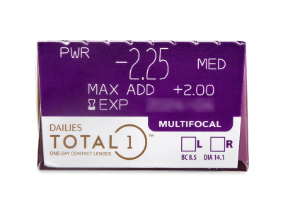 Dailies TOTAL1 Multifocal (30 leč) - Predogled lastnosti