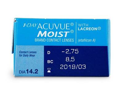 1 Day Acuvue Moist (30 leč) - Predogled lastnosti