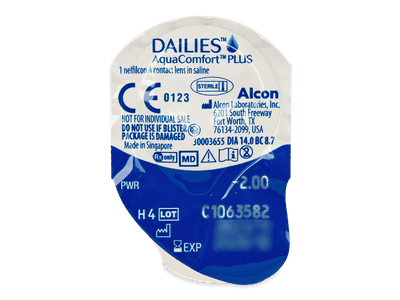 Dailies AquaComfort Plus (90 leč) - Predogled blister embalaže