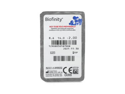 Biofinity (3 leče) - Predogled blister embalaže