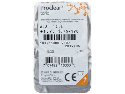 Proclear Toric (6 leč) - Predogled blister embalaže