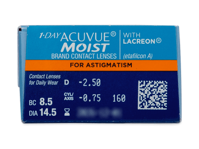 1 Day Acuvue Moist for Astigmatism (30 leč) - Predogled lastnosti