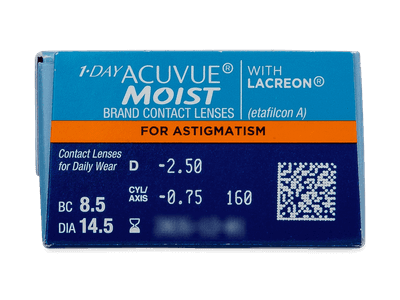 1 Day Acuvue Moist for Astigmatism (30 leč) - Predogled lastnosti